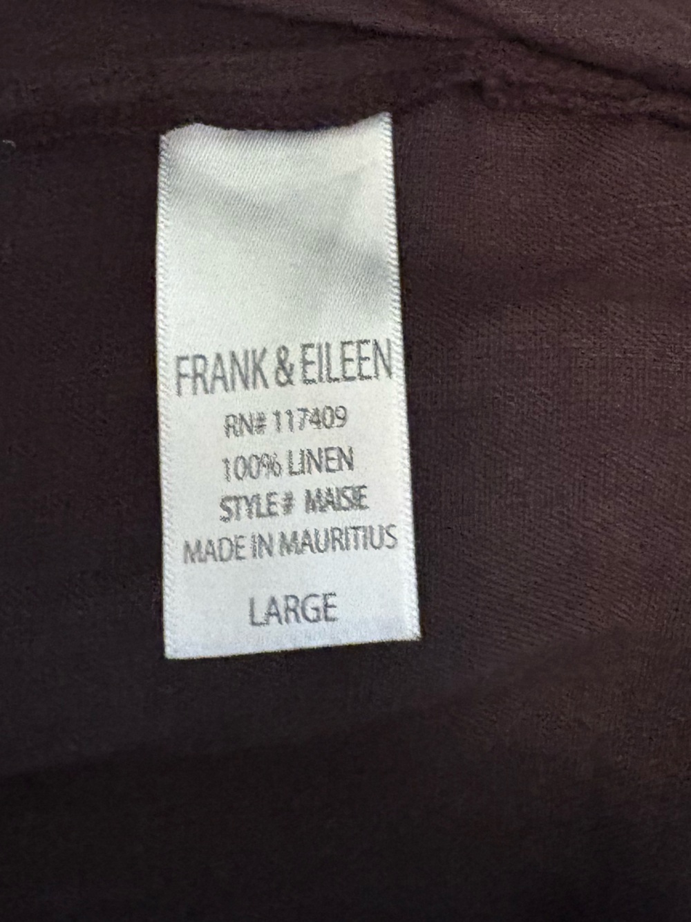 Frank & Eileen Maise Wide-Leg Black 100% Linen Pants - Picture 8 of 8